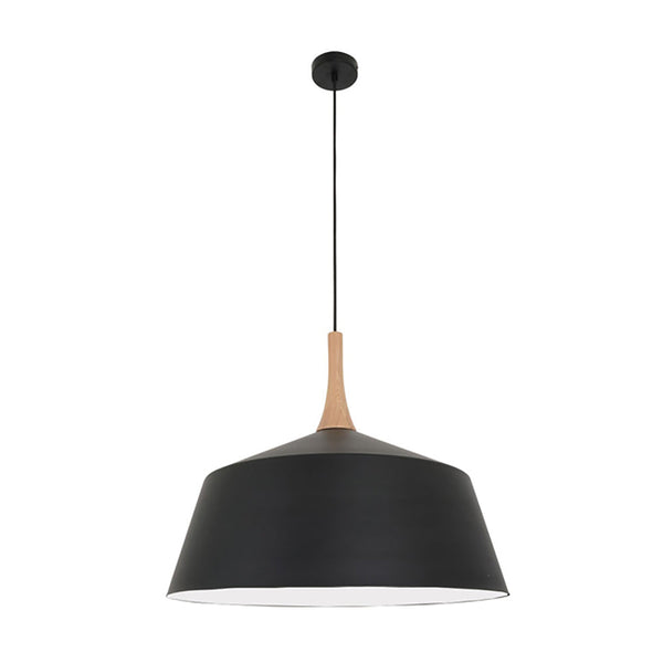 NORDIC Angled Dome Pendant Light Large Black - NORDIC6