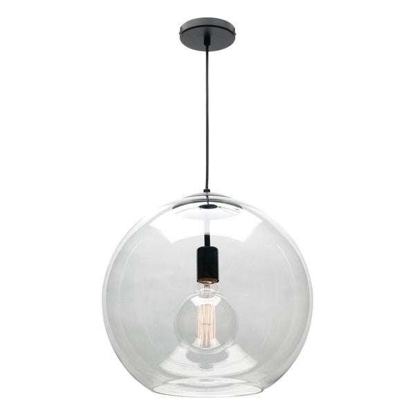 Buy Pendant lights australia - Orpheus 1 Light Large Pendant Light Black - ORPH1PLBLK