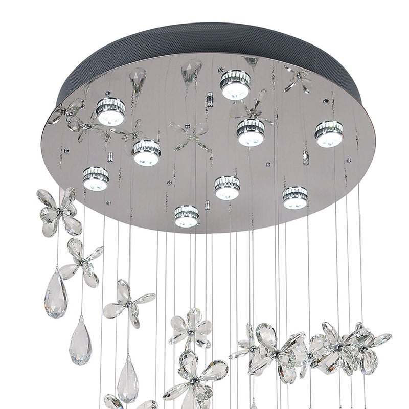 Paradis 9 Light Crystal Pendant Chrome & Clear - PARADIS PE135-CH