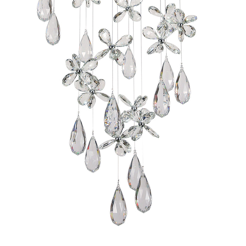 Paradis 9 Light Crystal Pendant Chrome & Clear - PARADIS PE135-CH