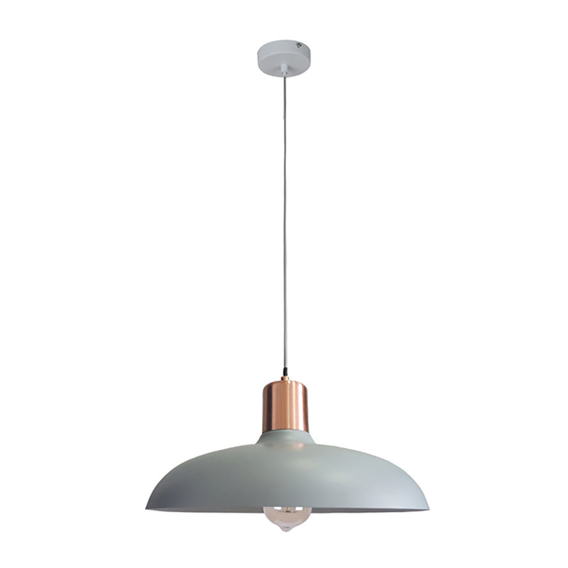 PASTEL Dome Shape 1 Light Pendant Grey With Copper Lampholder Cover - PASTEL11