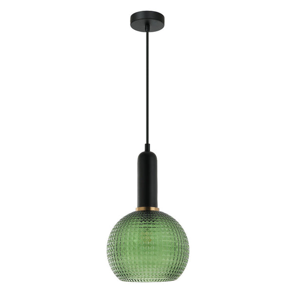 Pelota 1 Light Pendant Green Glass Wine Glass Shape - PELOTA2