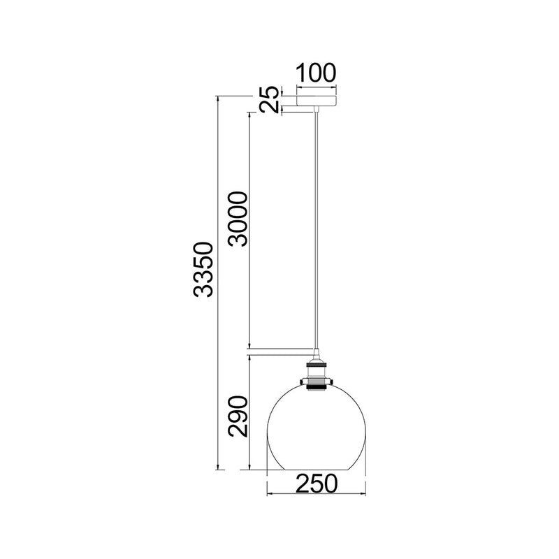 Interior Amber Wine Glass Shape With Chrome Highlight 1 Light Pendant - PESINI6