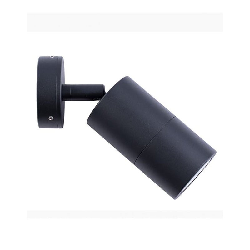 MR16 12V Exterior Single Adjustable Wall Pillar Light Black IP65 - PM1ABL