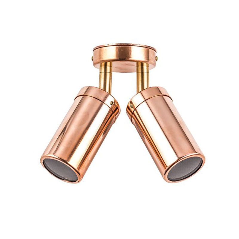 GU10 Exterior Double Adjustable Wall Pillar Light Copper IP54 - PG2ACEC