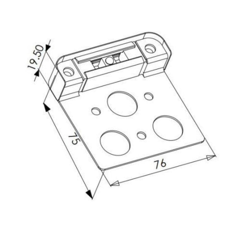 Outdoor Step Light 12V L76mm Bronze Cast Aluminium - PHL4403