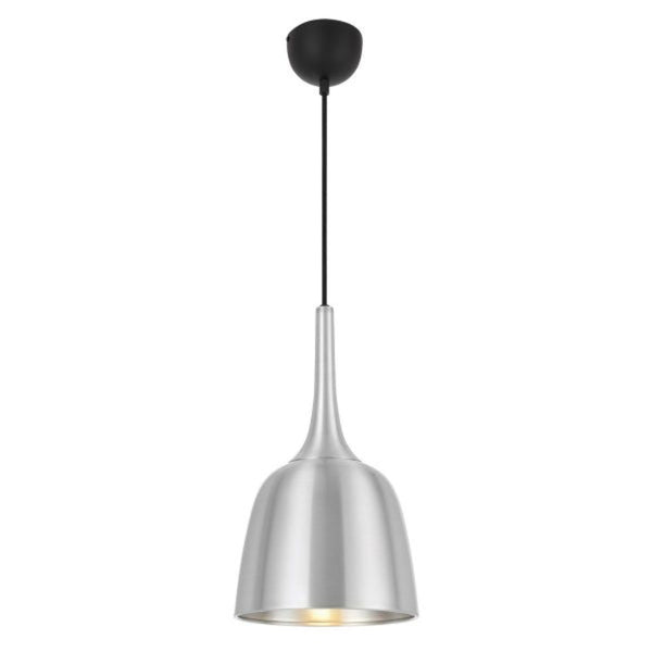 Buy Pendant lights australia - Polk-20 1 Light Pendant Aluminium Brush, Black POLK PE20-ALB