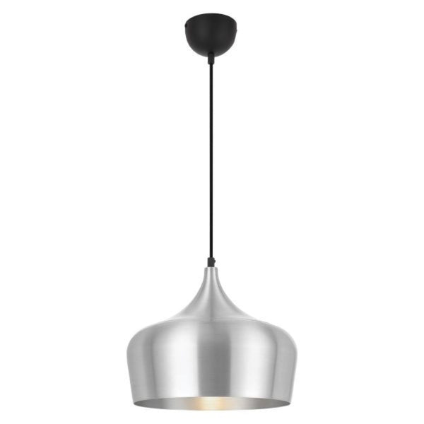 Buy Pendant lights australia - Polk-30 1 Light Pendant Aluminium Brushed, Black POLK PE30-ALB