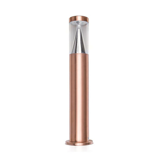 Exterior 12V LED Bollard Light 6W 3000K Copper With Flange IP67 - PORTUS1FLC