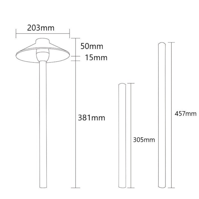 Pathway Light 12V H305mm W203mm Bronze Brass - PPLB03-12