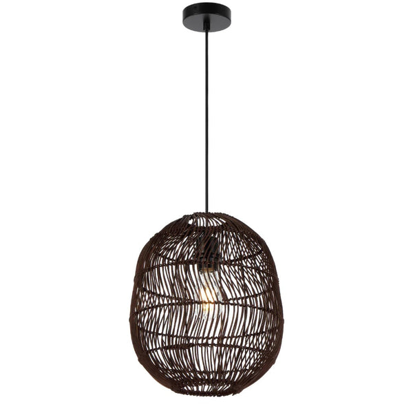 Rana Pendant Light W300mm Brown Rattan - RANA PE30-BRN