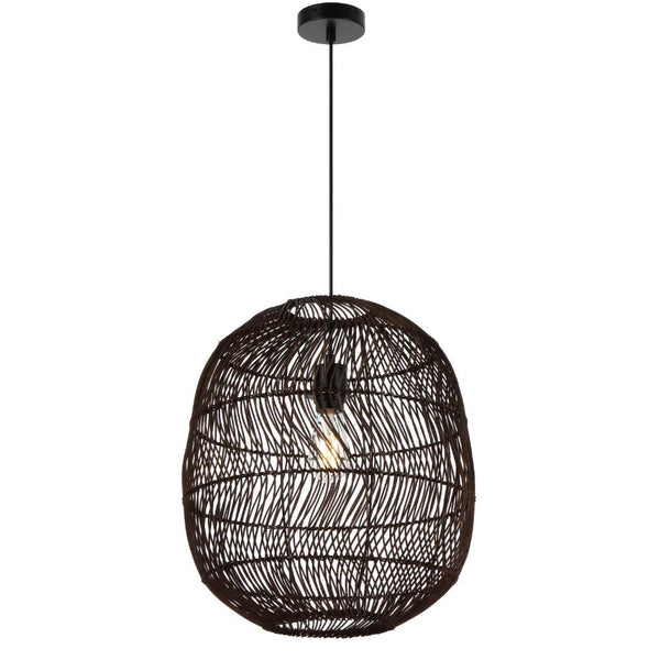 Rana Pendant Light W400mm Brown Rattan - RANA PE40-BRN