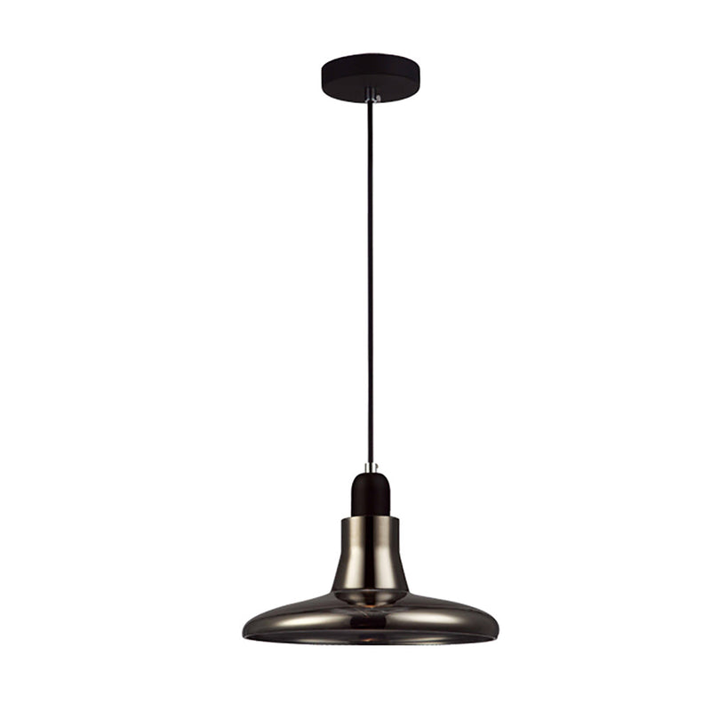 Riverina 1 Light Black Smoke Glass Pendant - RIVERINA