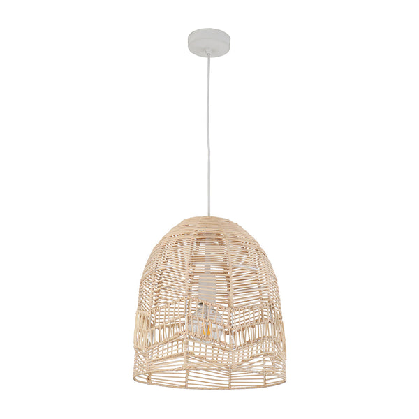 Interior Rattan Ellipse 1 Light Pendant Natural - ROTA1