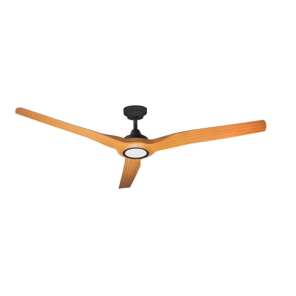 Radical 3 DC Ceiling Fan 60" Bamboo LED Light Matt Black - RL334