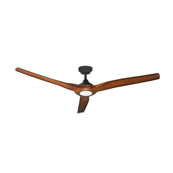 Radical 3 DC Ceiling Fan 60" Koa LED Light Matt Black - RL335