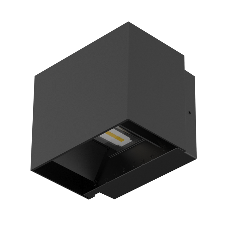 CUBE II S9320 Surface Mounted Exterior LED Wall Light Black 10W 3000K IP65 - S9320WW/BK