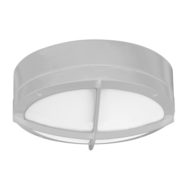 COOPER SE7082L Round LED Bunker Light Silver 16W 3000K IP65 - SE7082L SL WW