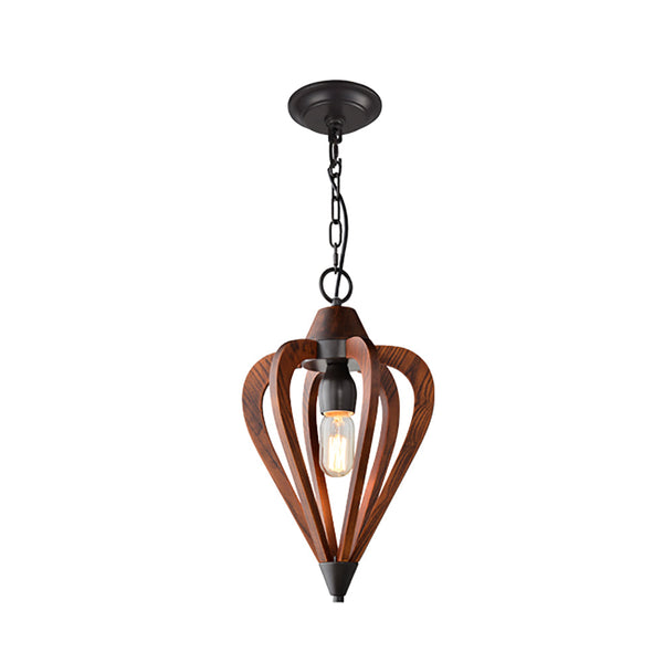 SENORITA Tuscan Coffee Cherry Wood 1 Light Pendant Small - SENORITA1