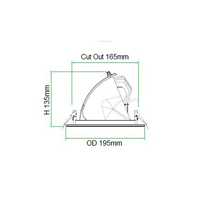 SHOPTRI01 LED Dual Power & Tri-CCT Gimbal White Recessed Shop Lighter / Downlight - SHOPTRI01