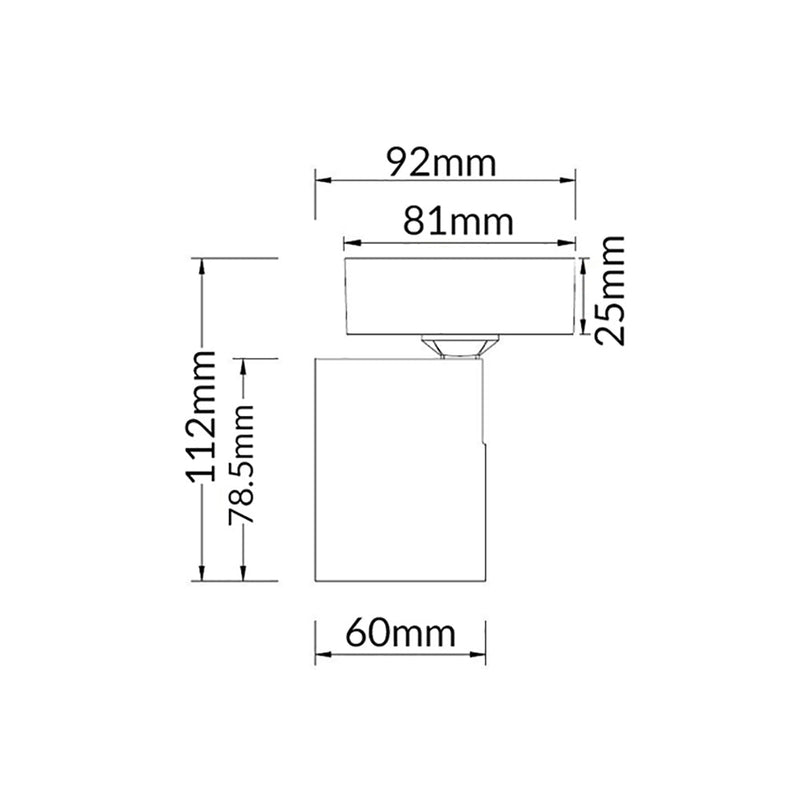 SPOT Interior GU10 Surface Mounted Spot Light 1 Light Square Base Matte White - SPOT-S1W