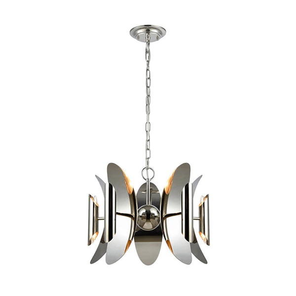 STRATO Polished Nickel Hardware With Stainless Steel 10 Light Pendant - STRATO1