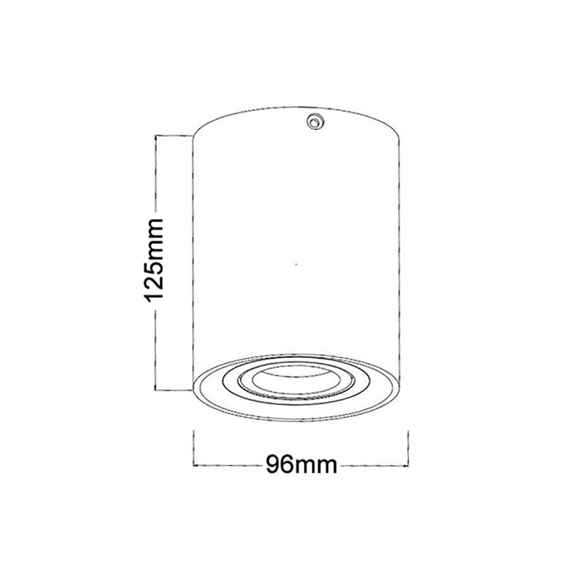 SURFACE GU10 Round Surface Mounted Gimbal Downlight Black - SURFACE23