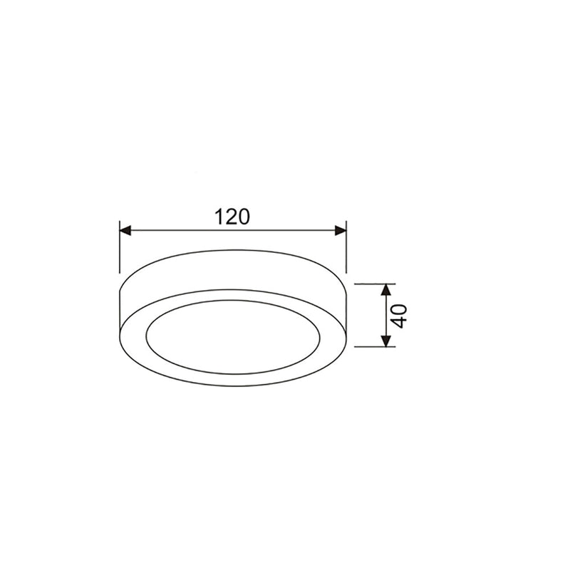 LED Dimmable Surface Mounted Round Oyster Light Tri-CCT 6W - SURFACETRI1R