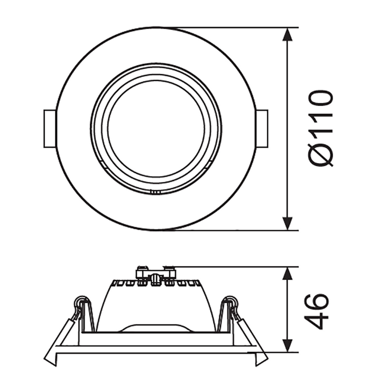 Celeste Recessed LED Downlight White Metal 3000K - 172007A