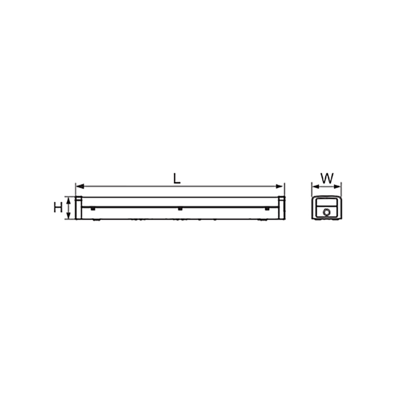 Stellar LED Batten Light L600mm White Metal 4000K - 212013A