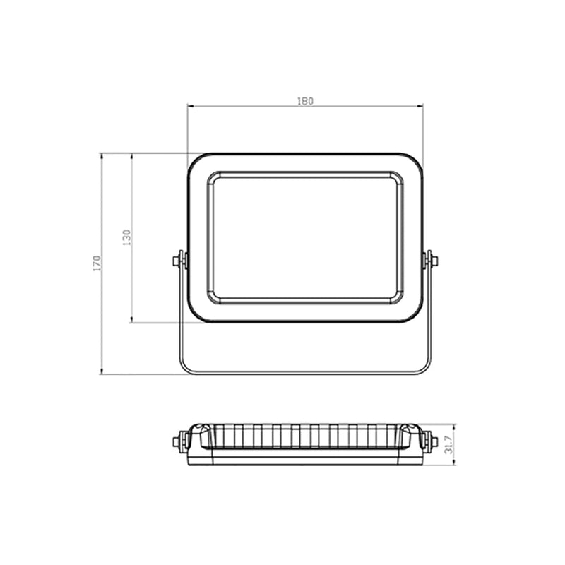 TABLET LED Slim Flood Light Black 30W 5000K - TABLET2B