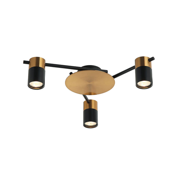 TACHE Spot 3 lights Black & Antique Brass Aluminium - TACHE4