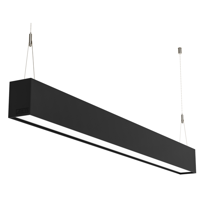 Titan LED Linear Light 80W Black Aluminium TRI Colour - S9776/80TC/BK