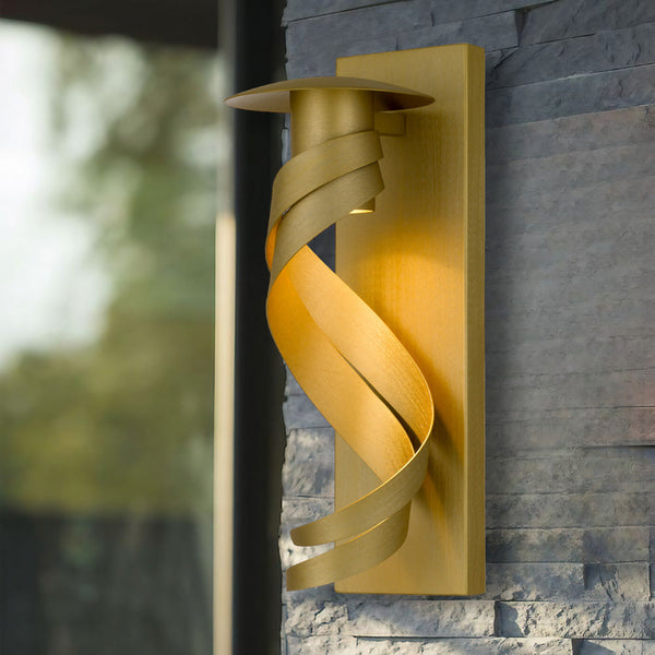 Tobera Exterior Wall Light Brass Aluminium - TOBERA WB-BRS