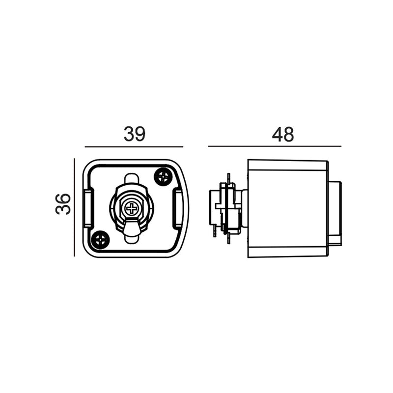 Single Circuit Tracks & Accessorie 3 Wire L84.4mm White Aluminium - TRK1WHADAP1