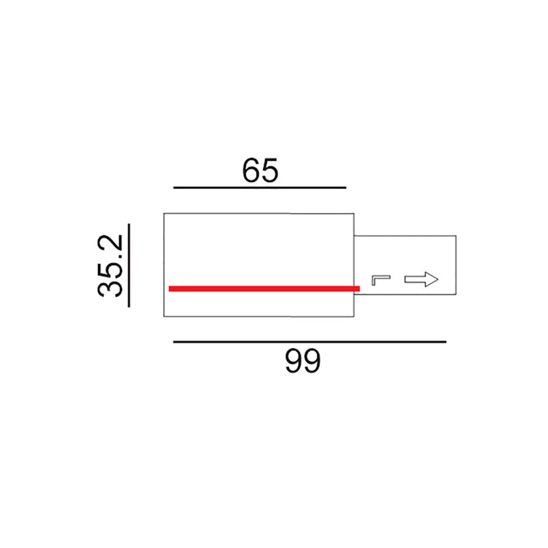 Track 3 Circuit 4 Wire Left Track Live End White - TRK3WHLIVEL