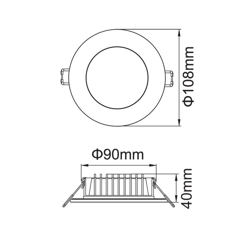 TriValite Pro Recessed LED Downlight White Polycarbonate 3CCT - 171015