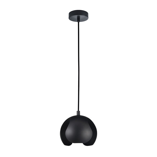 Interior Iron Dome Shape 1 Light Pendant Matt Black - VAINA1