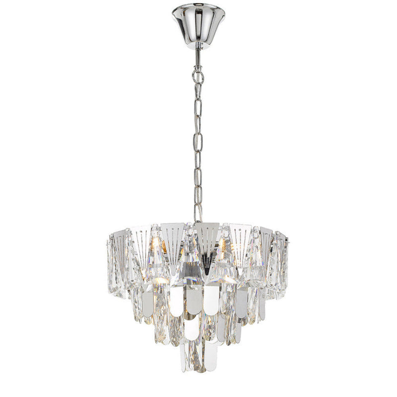 Valerie 5 Light Pendant Chrome & Clear - VALERIE PE40-CH