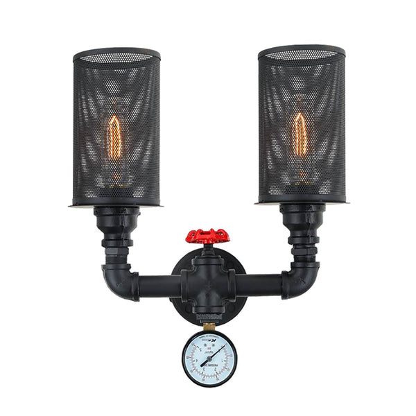 VENETO Black Iron Interior Surface Mounted 2 Light Wall Light - VENETO-W2