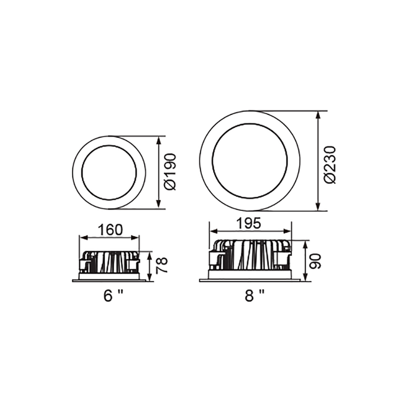 Vector Recessed LED Downlight 11W W119mm White Metal 4000K - 173204