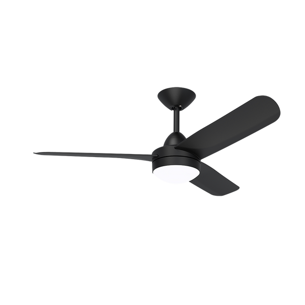 X-Over DC Ceiling Fan 48" 3 Blades Matt Black With Light And Wall Controll - XOL303