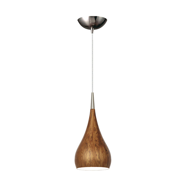 ZARA Bell Shape 1 Light Pendant Burl Wood - ZARA2A