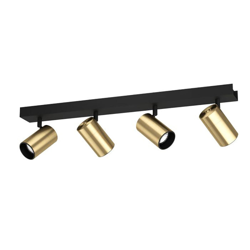 Cumaribo Spot 4 lights Black / Brass Steel - 390085N