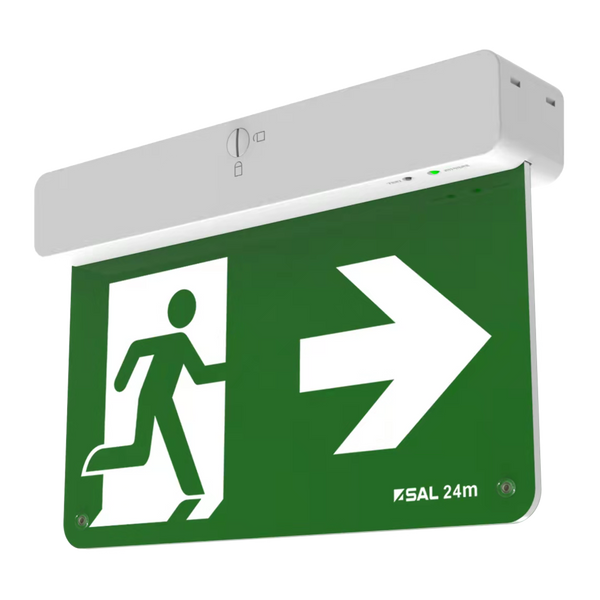 Surface Emergency LED Exit Sign 2.8W White Polycarbonate - SELK1500EX3