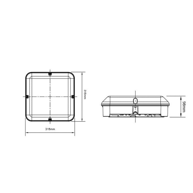 Opticum Close To Ceiling Light White Aluminium 4000K - LW013