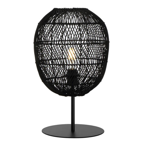 RANA Table Lamp W300mm Black Rattan - RANA TL30BK