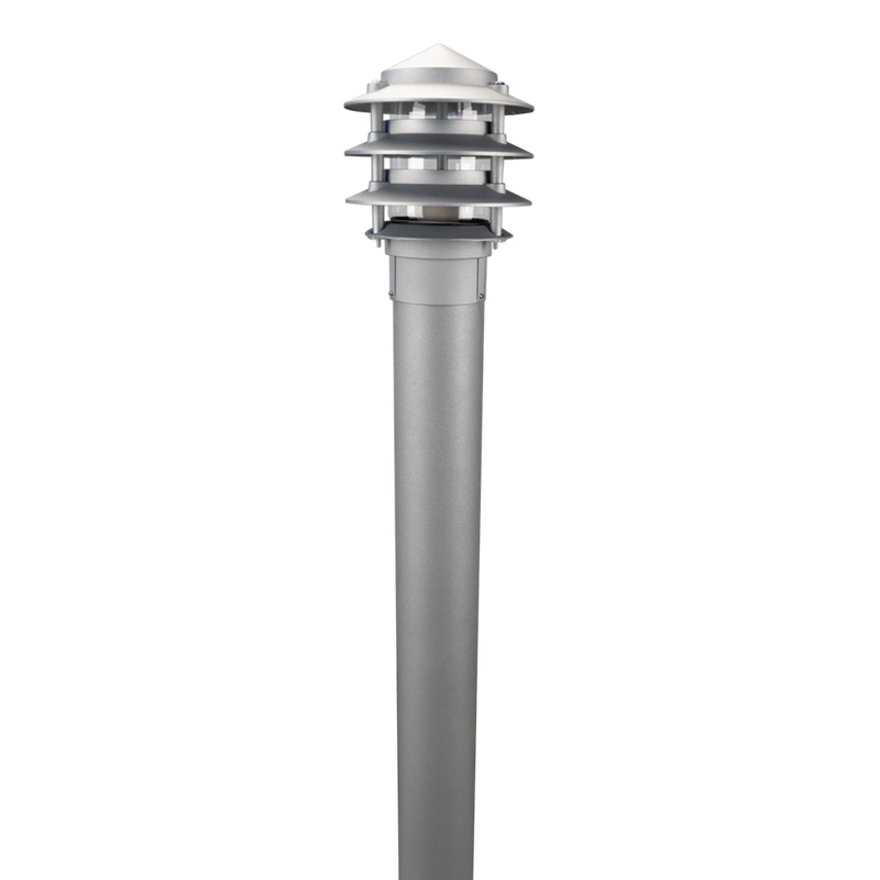 BL-100 Bollard Light H1168mm Silver Aluminium - 10730