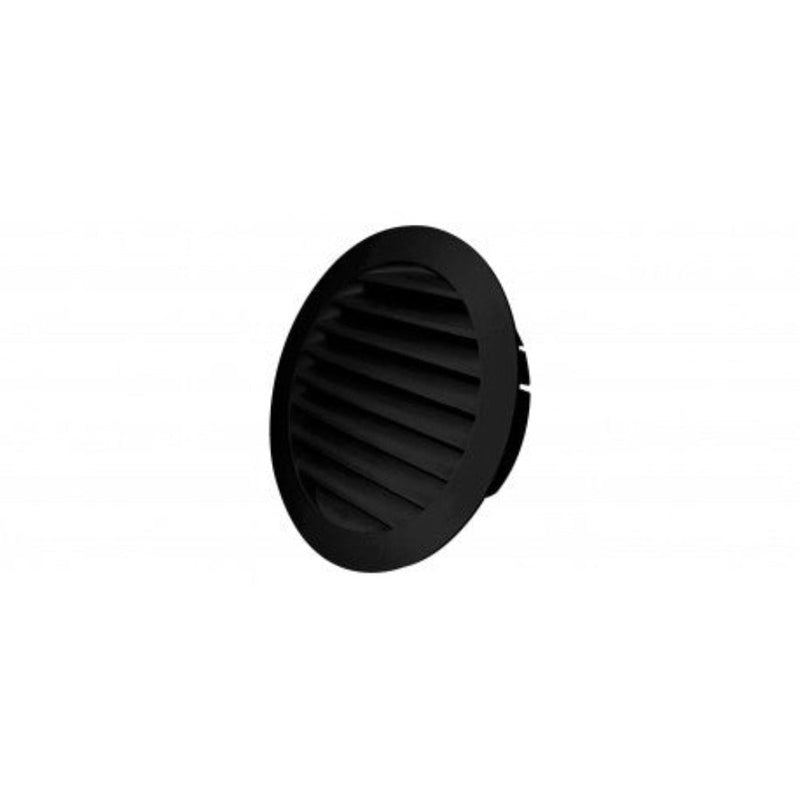 Standard Round Fixed Louvre Grille 125mm Black - V125RDGBL