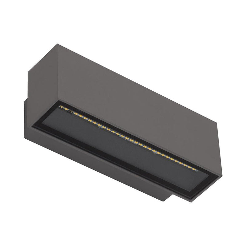 Block Up & Down Wall 2 Lights 12W Dark Grey Aluminium 3000K - 19562